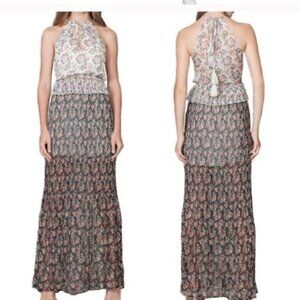 Anthropologie Foxiedox Antonia Pleated Maxi Floral Dress Size NWT XS MSRP $180